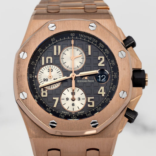 Audemars Piguet Royal Oak Rose Gold Rhodium Brick Watch - 26470OR.OO.1000OR.02