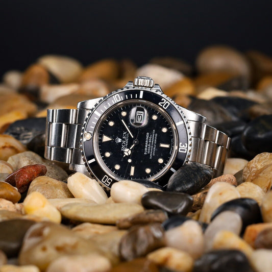 Rolex Submariner Silver Oyster Bracelet with Black Bezel -16800