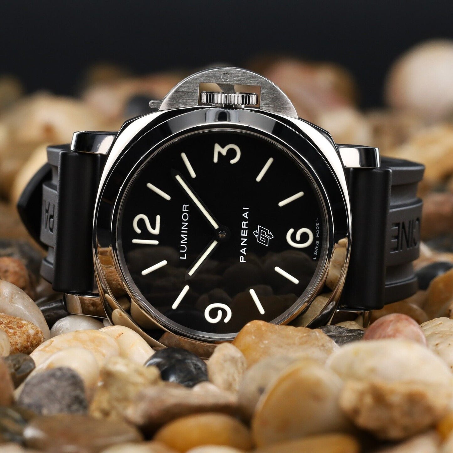 Panerai Luminor Men's Black Watch with Rubber Strap - PAM00000