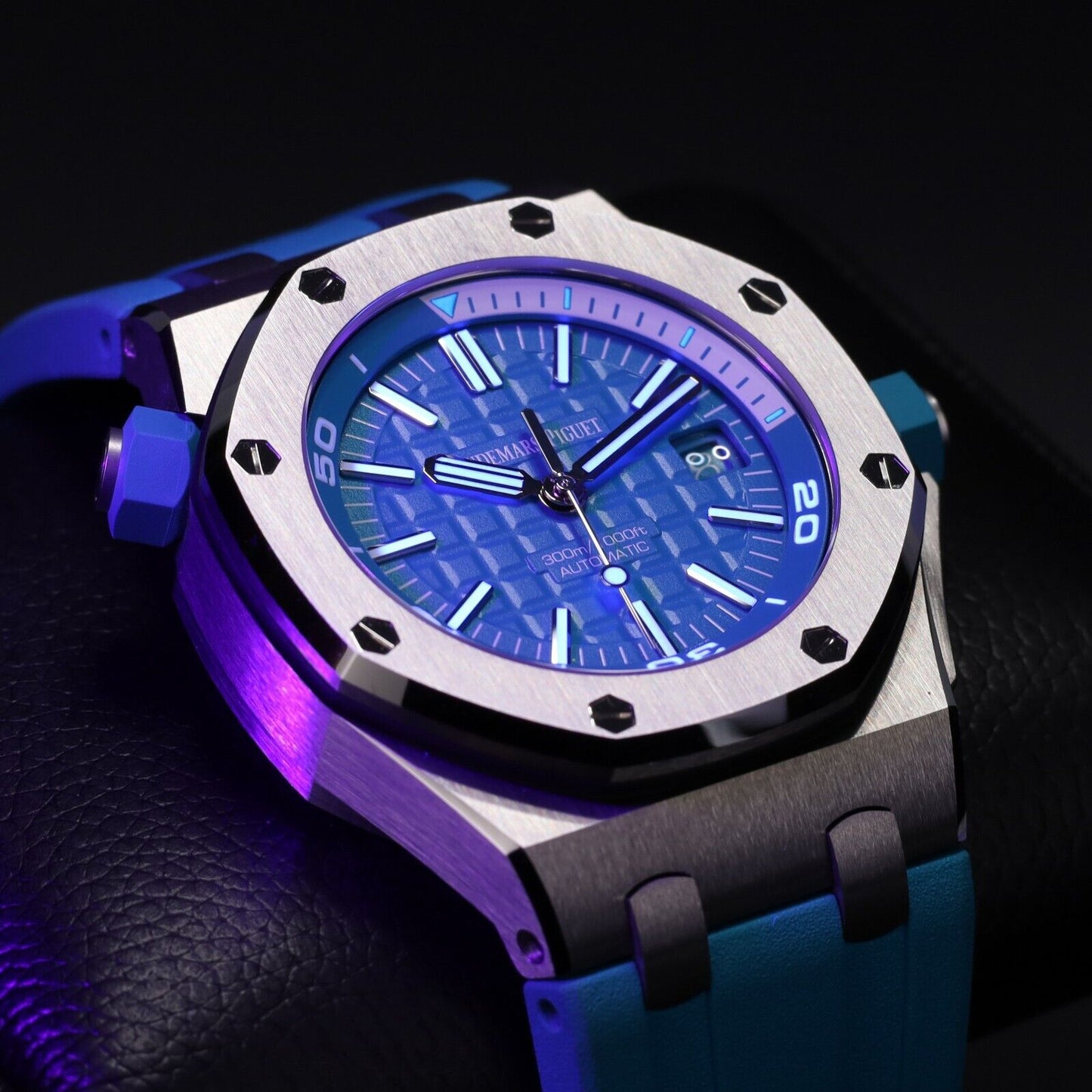 Audemars Piguet Royal Oak Blue Men's Watch - 15710ST.OO.A032CA.01