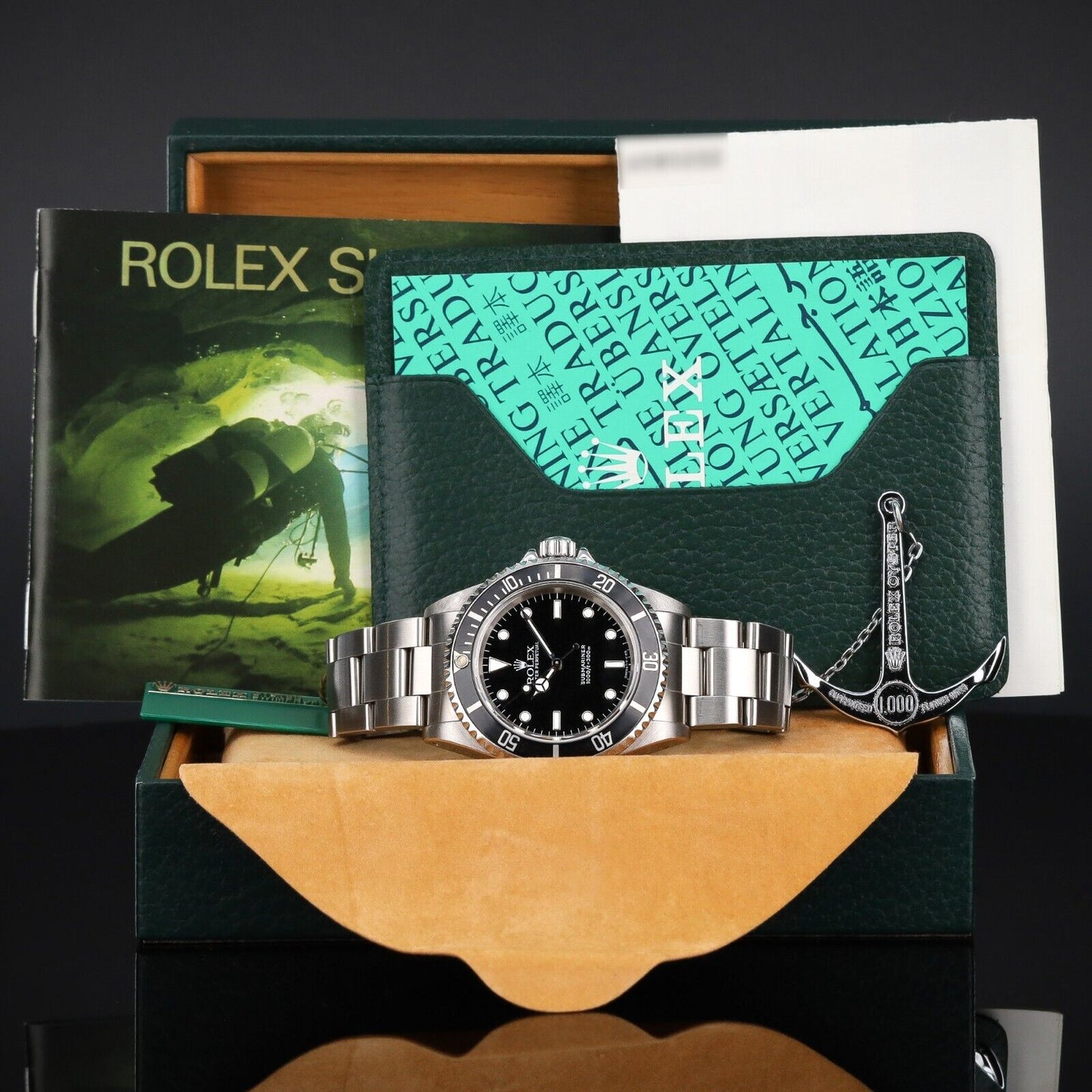 Rolex Submariner Silver Oyster Bracelet with Black Bezel-14060