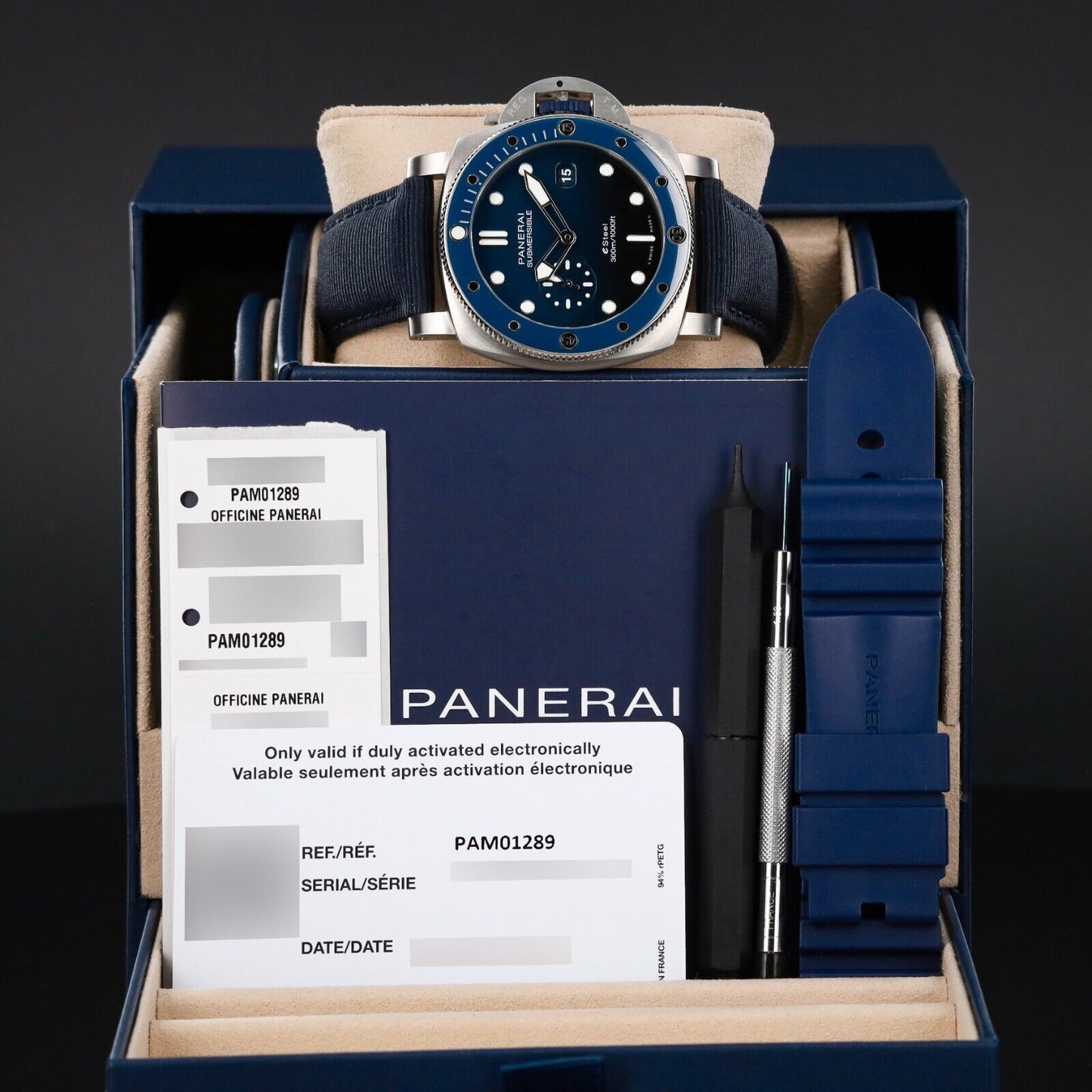 Panerai Submersible Blue Men's Watch - PAM01289