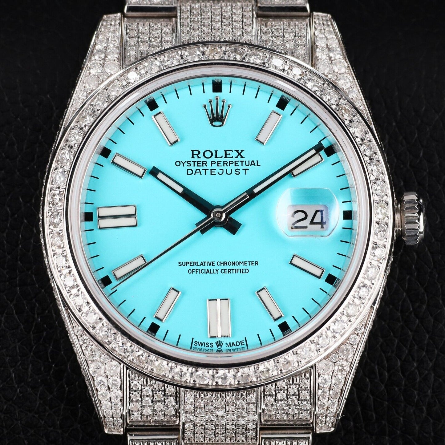 Rolex Datejust Tiffany Blue Dial Bussdown -126300