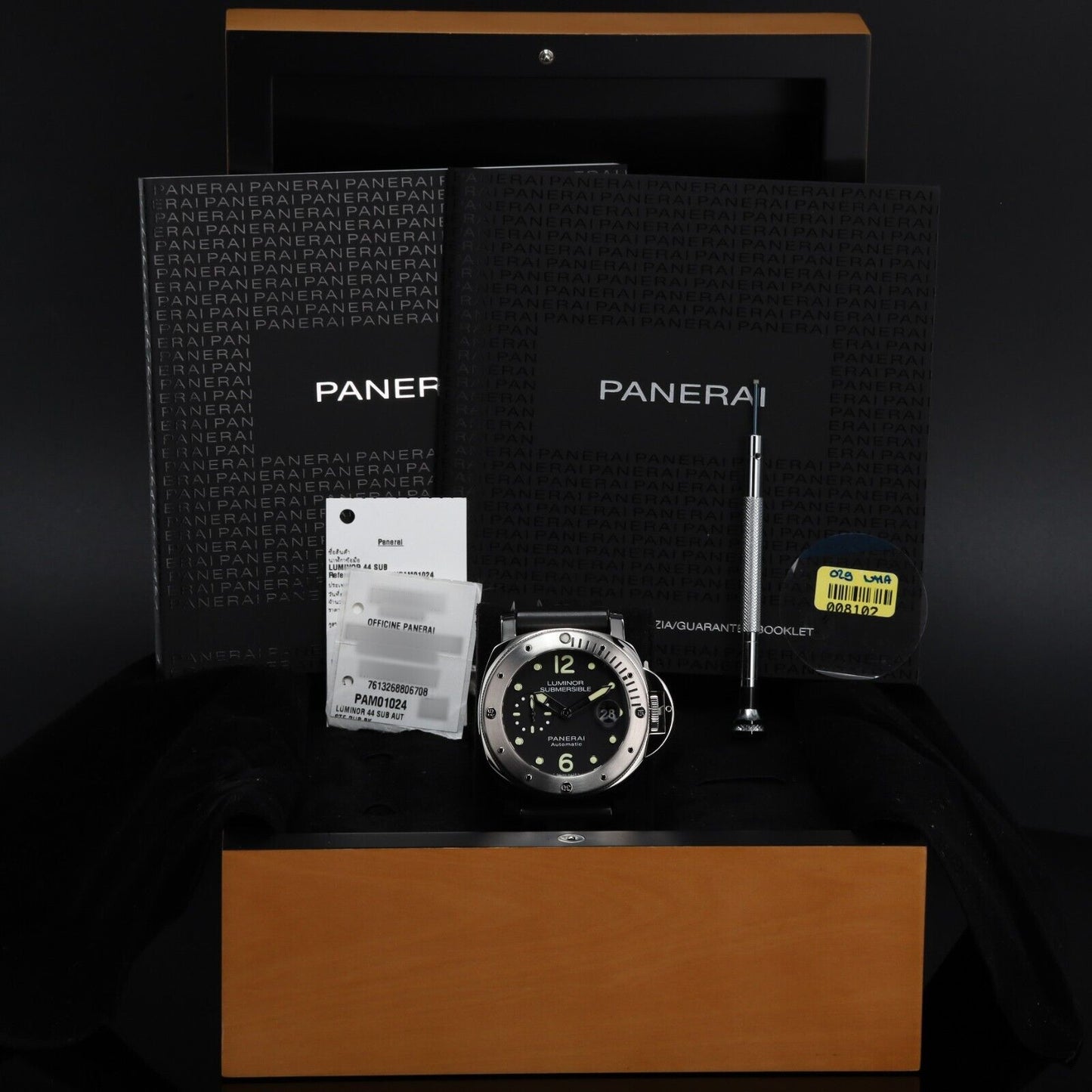 Panerai Luminor Submersible 44mm Men's Black Watch - PAM01024