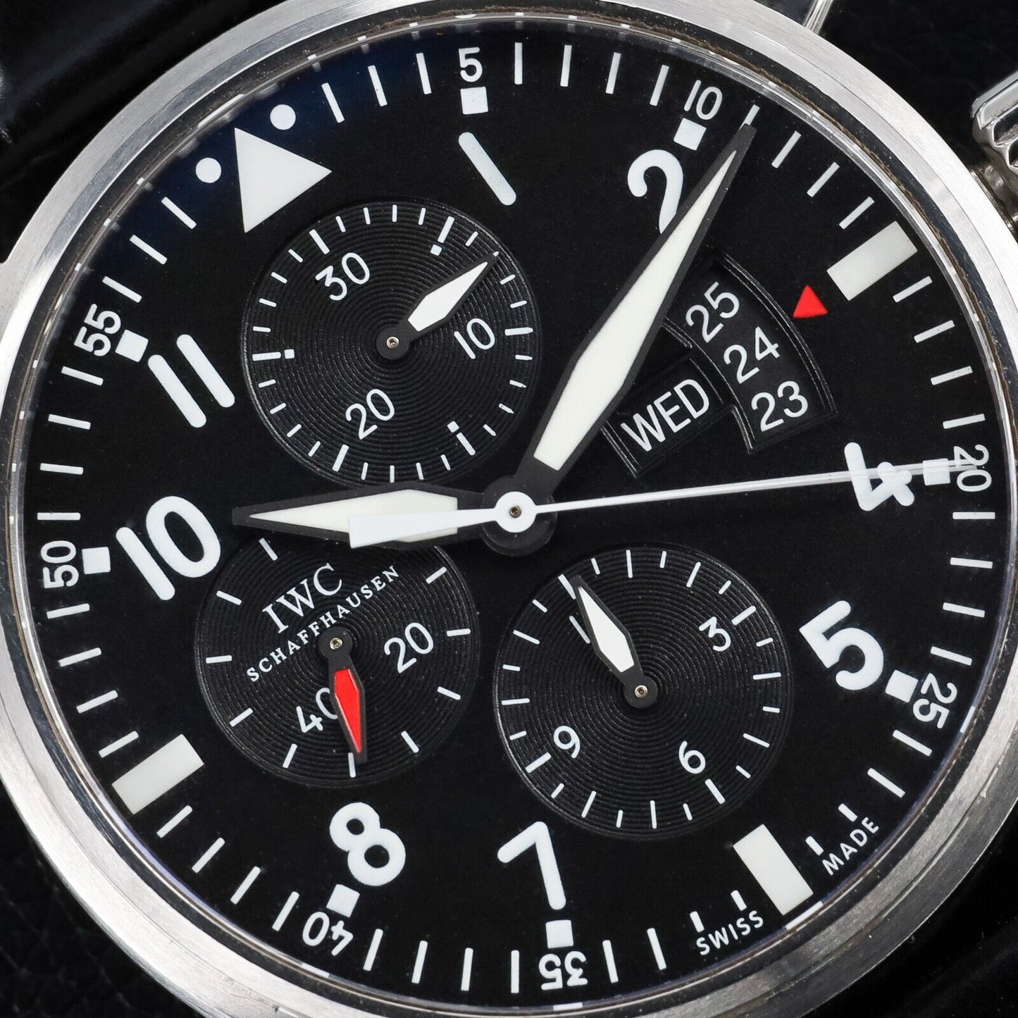 IWC Pilot's Watch Men's Black Watch with Leather Strap - IW377701