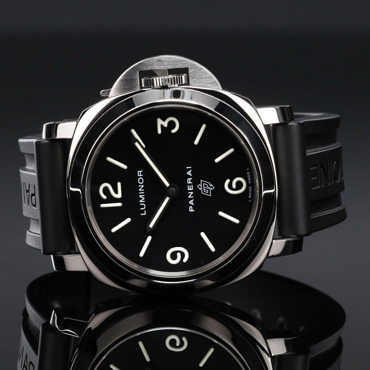 Panerai Luminor Men's Black Watch with Rubber Strap - PAM00000