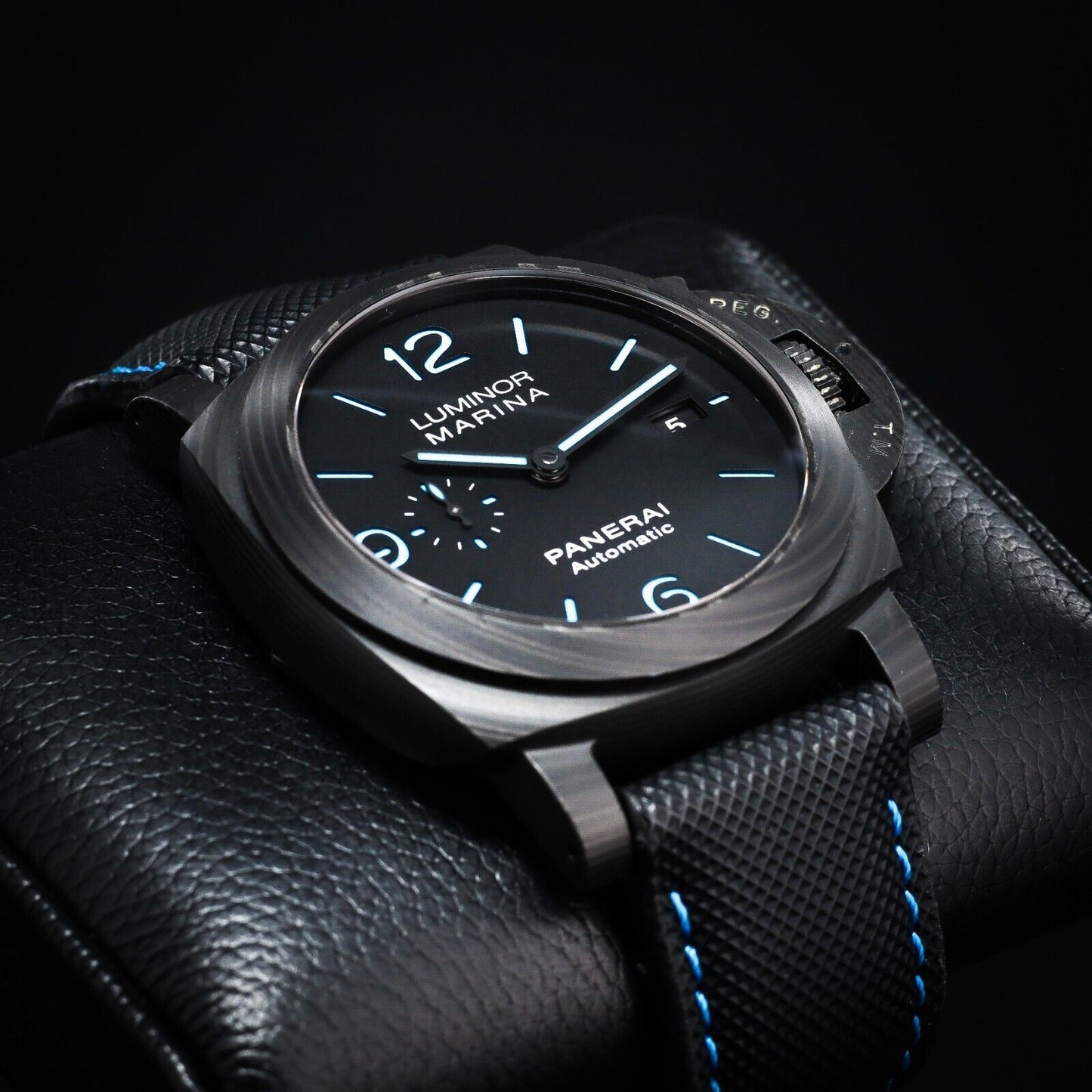 Panerai Luminor Marina 44mm Men's Carbon Black Watch - PAM01661