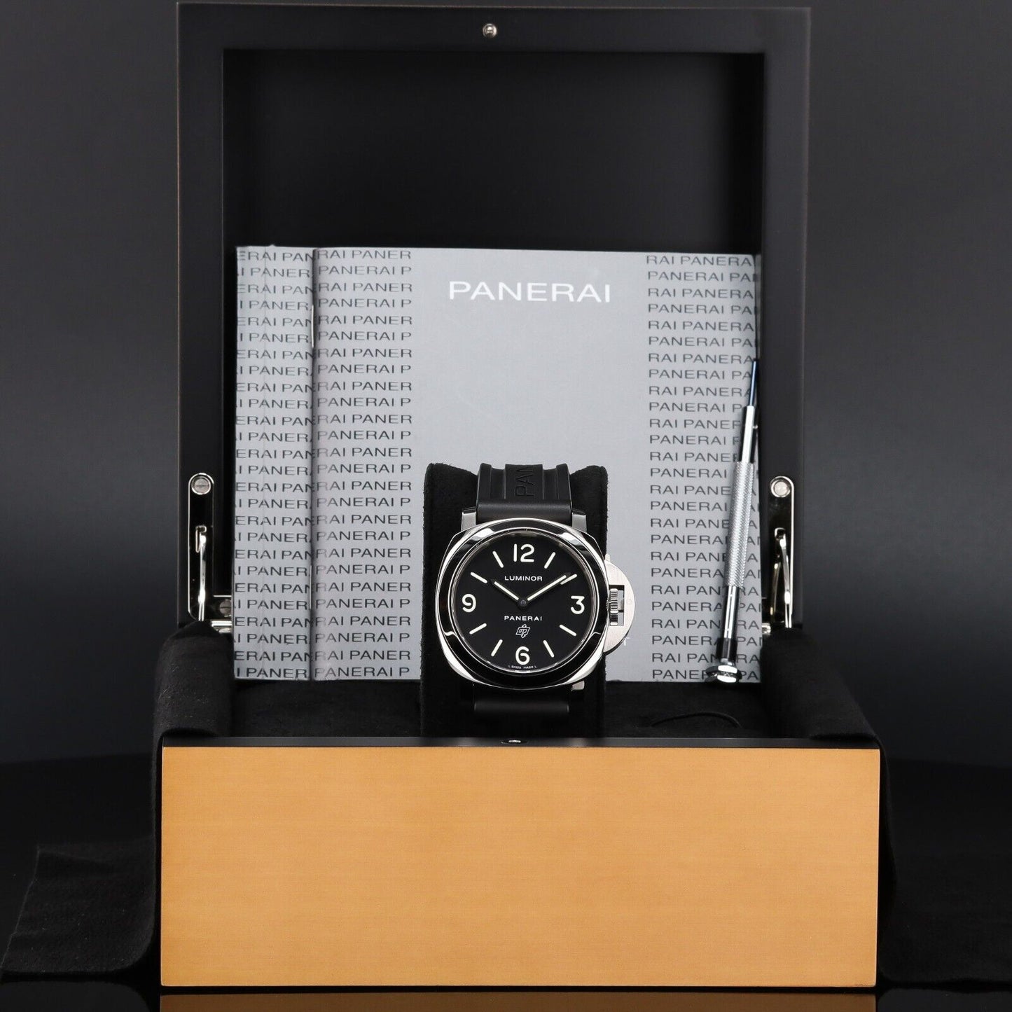 Panerai Luminor Men's Black Watch with Rubber Strap - PAM00000