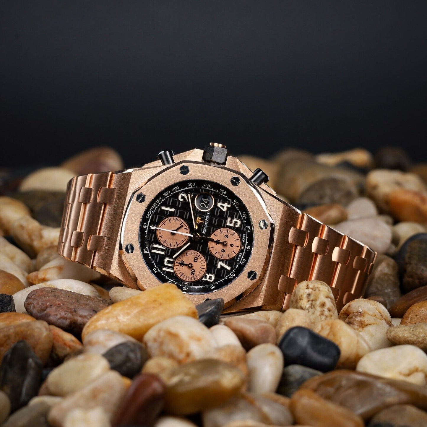 Audemars Piguet Royal Oak Offshore Rose Gold Black Dial -26470OR.OO.1000OR.0