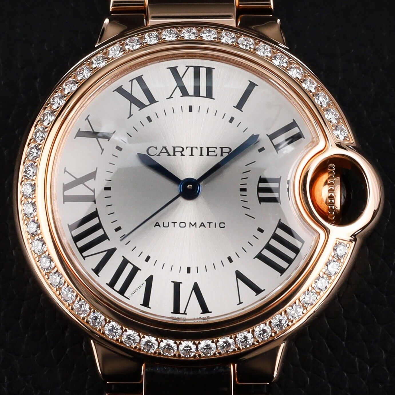 Cartier Ballon Bleu Rose Gold Diamond Bezel 33MM-WJBB0036