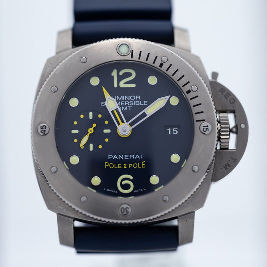 Panerai Luminor Submersible Blue Men's Black Watch with Rubber Strap - PAM00719