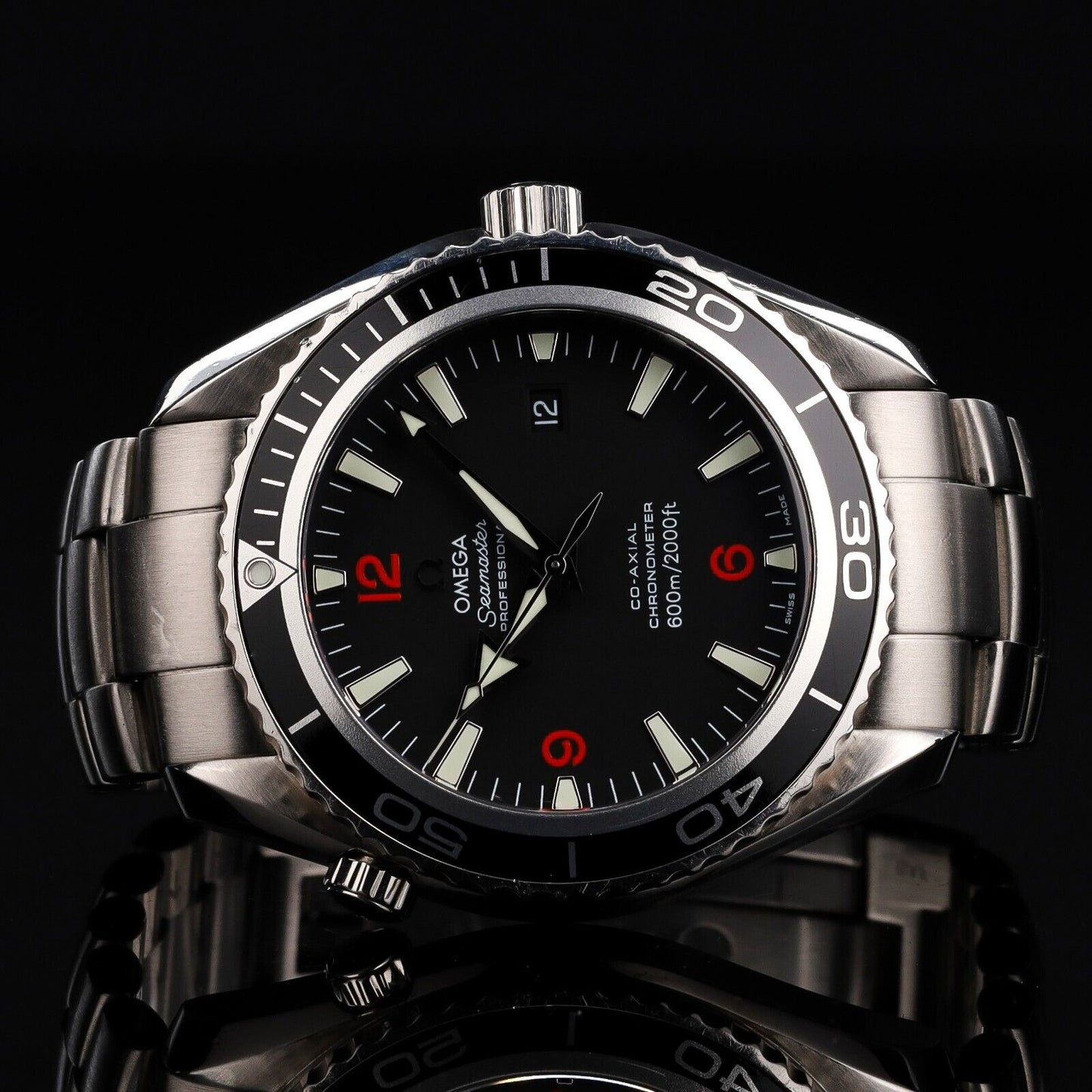 OMEGA Seamaster Planet Ocean Men's Steel Black Dial-2200.51.00