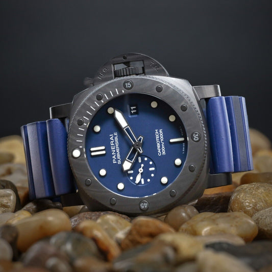 Panerai Submersible Carbotech Blue Men's Watch - PAM01232