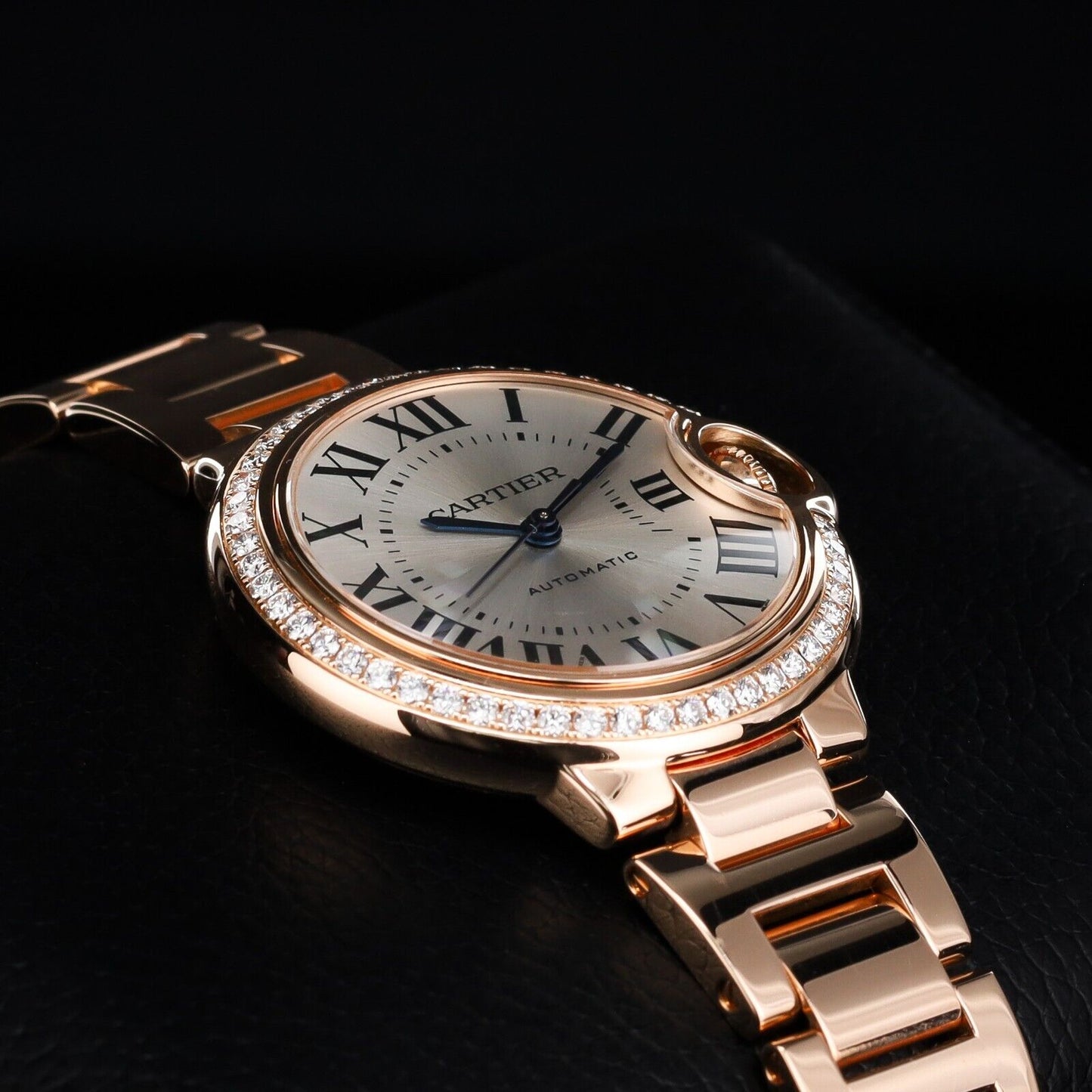 Cartier Ballon Bleu Rose Gold Diamond Bezel 33MM-WJBB0036