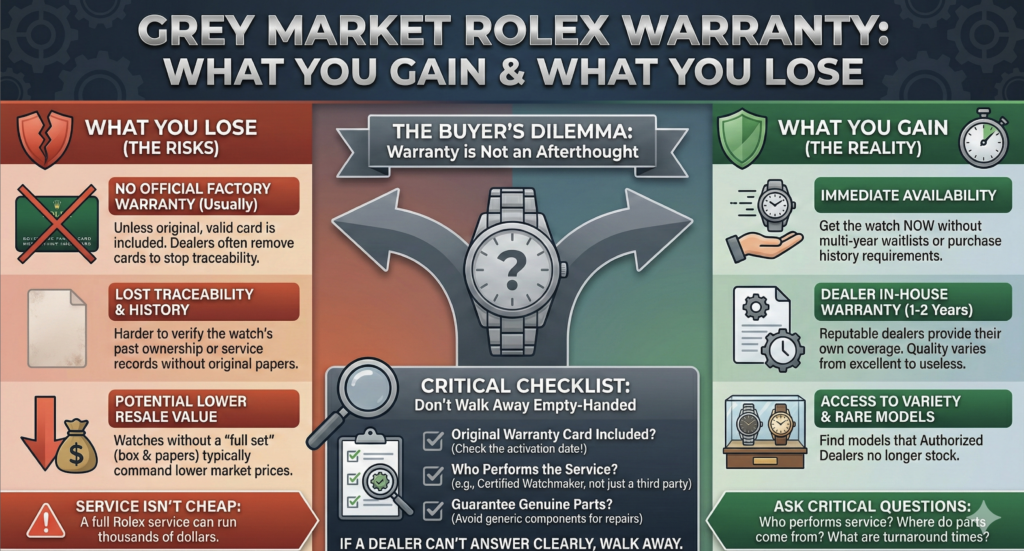 grey market rolex comparison