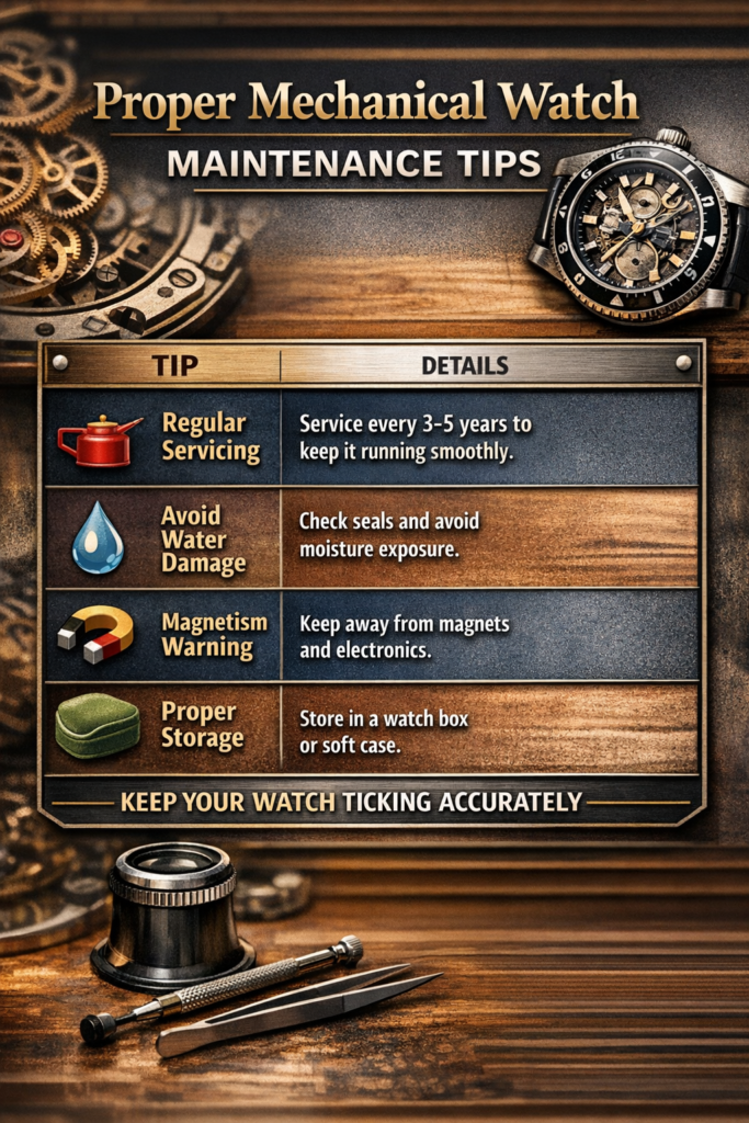 infographic showing proper maintenance tips