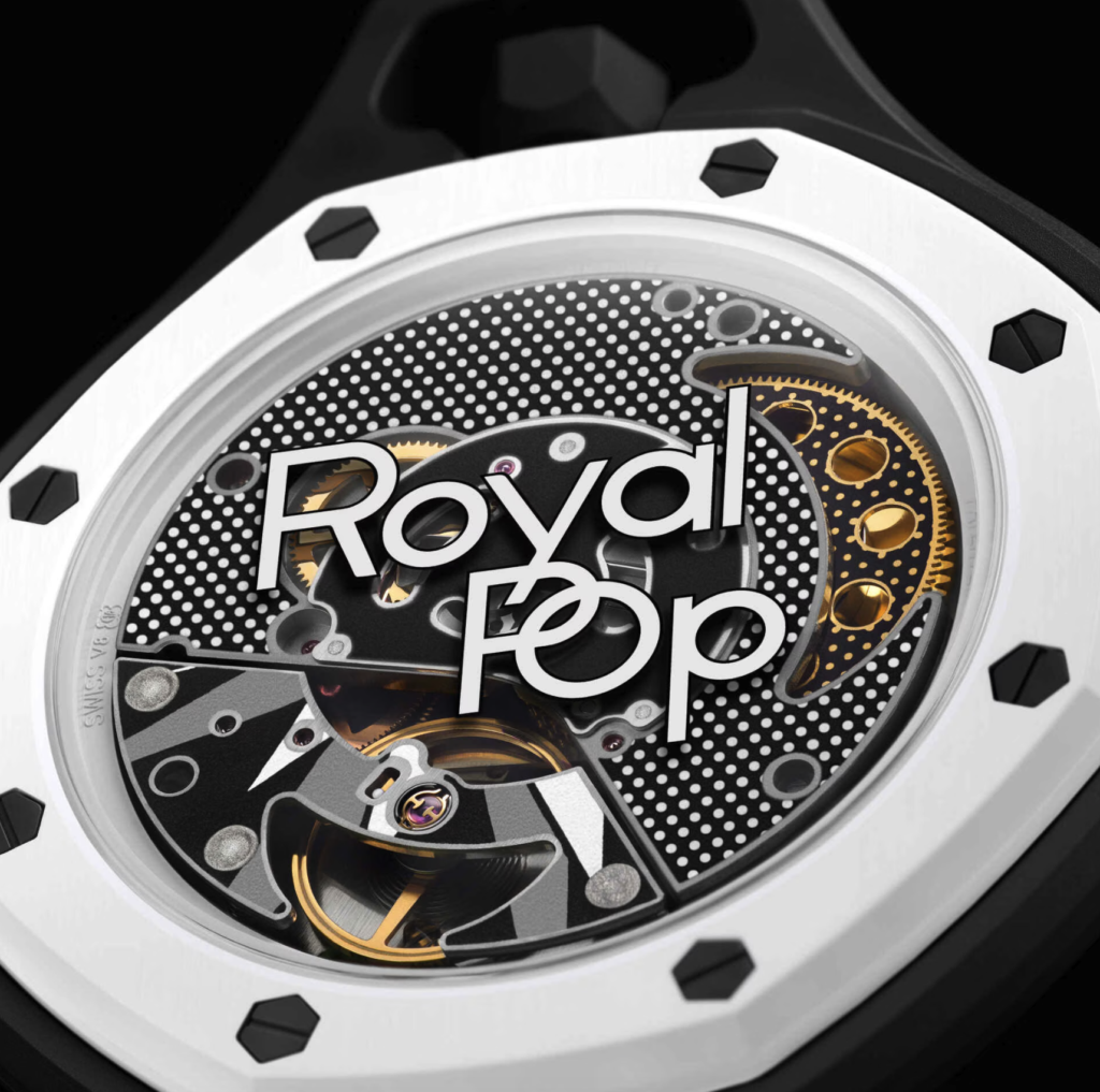 ap x swatch royal pop up close