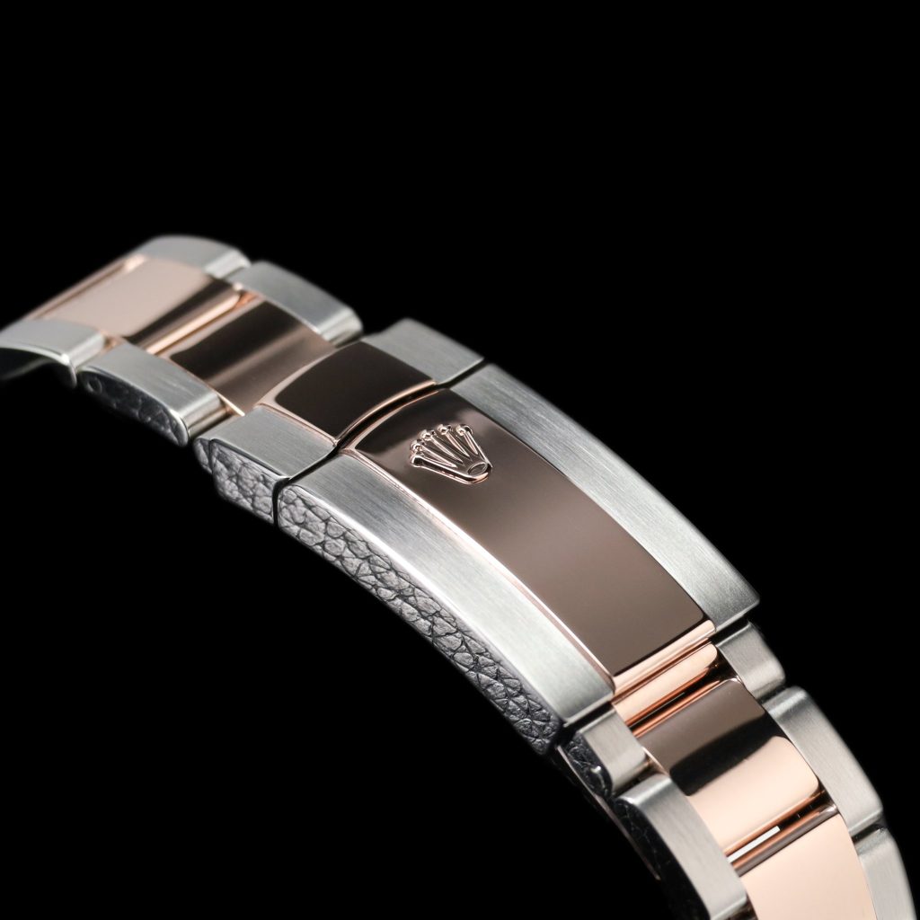Rolex Datejust Two Tone Rose Gold Silver Motif