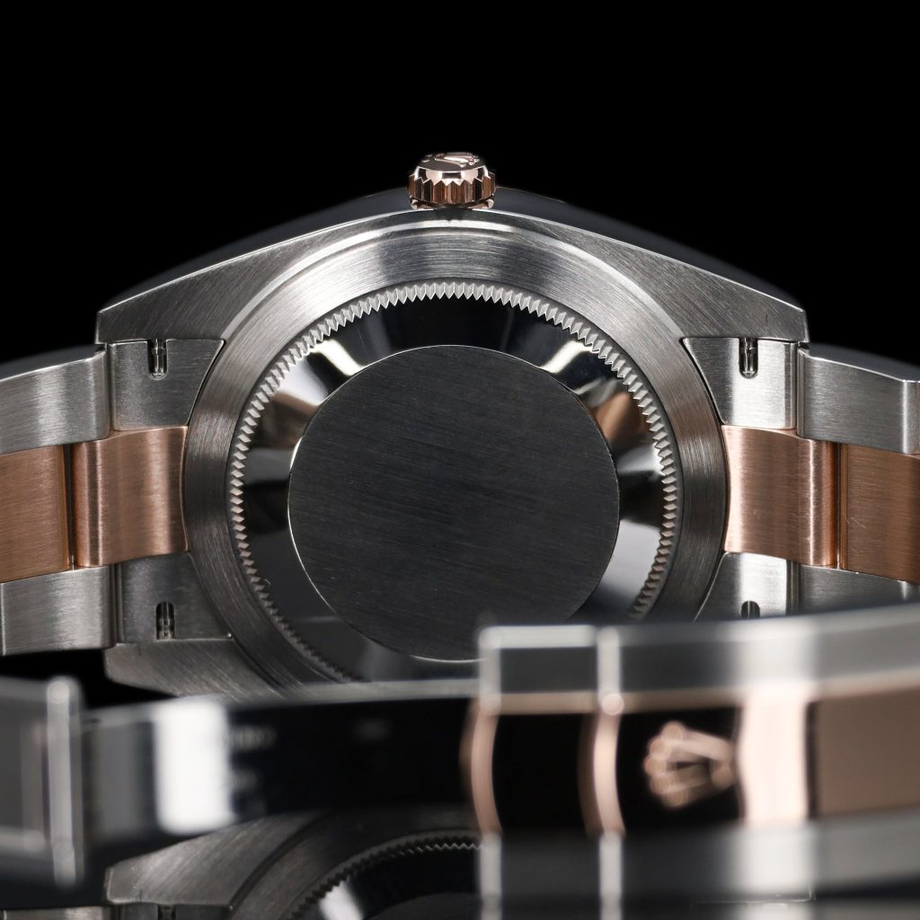 Rolex Datejust Two Tone Rose Gold Silver Motif
