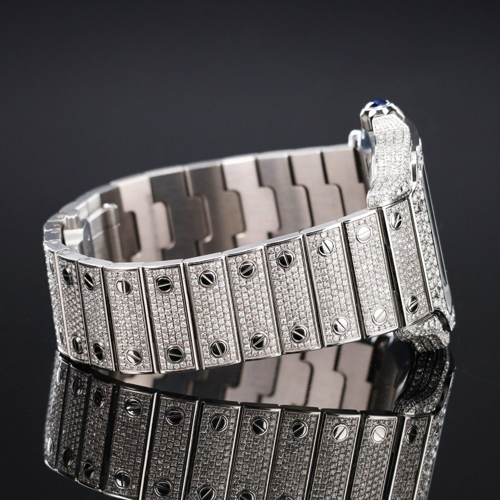 Cartier Santos de Cartier Blue Dial Bussdown