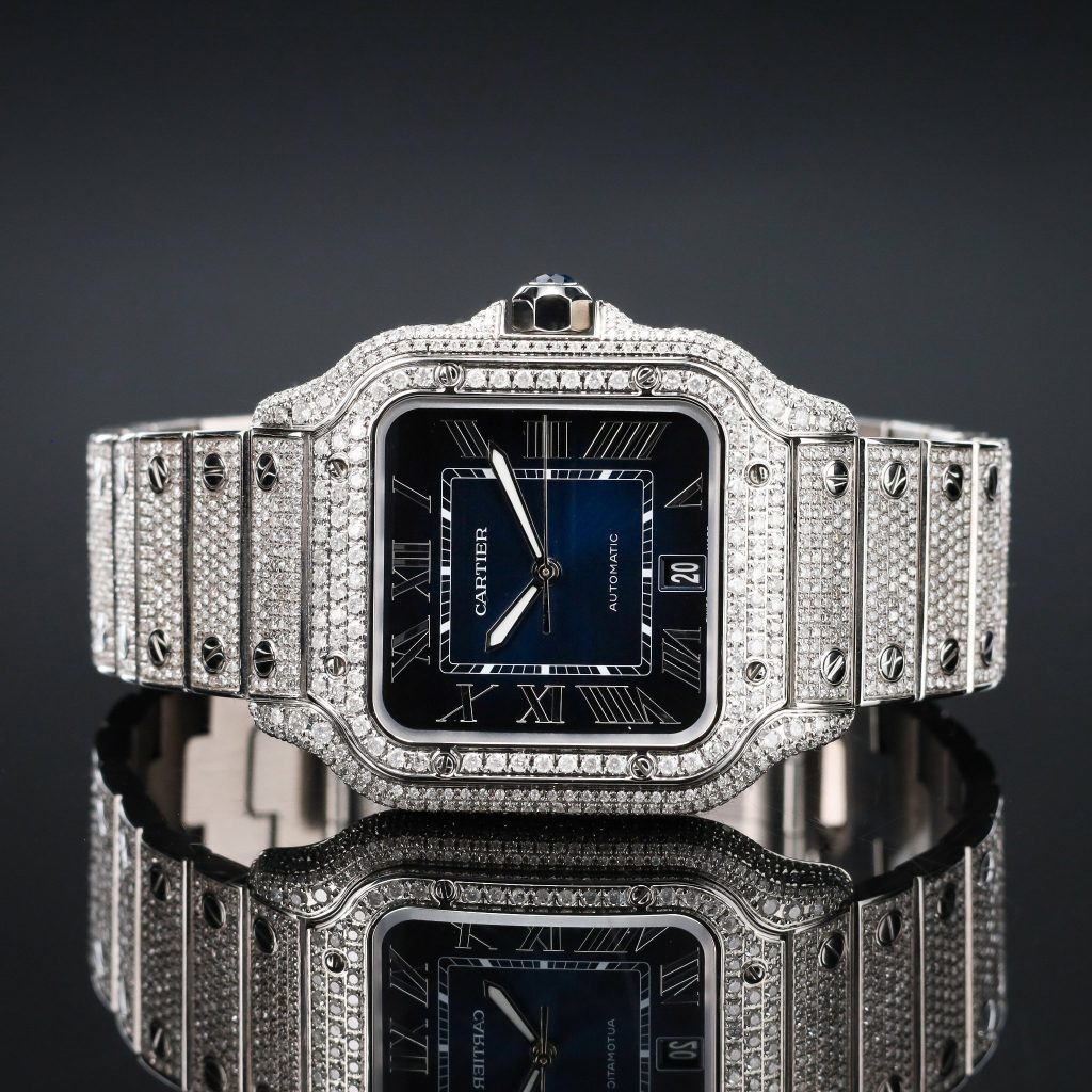 Cartier Santos de Cartier Blue Dial Bussdown