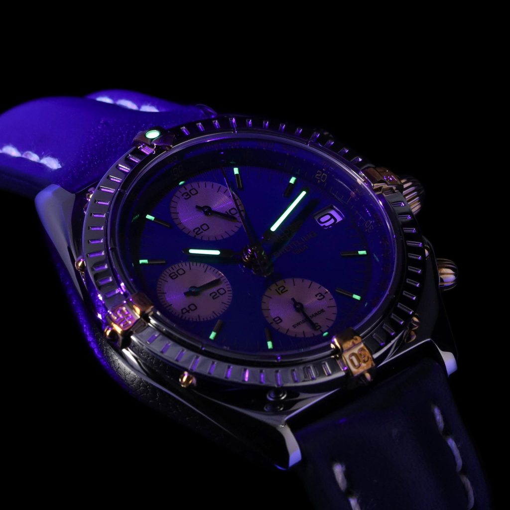 Breitling Chronomat Blue Dial Blue Strap (Serial Polished Off)