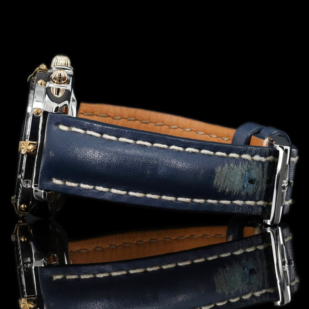 Breitling Chronomat Blue Dial Blue Strap (Serial Polished Off)