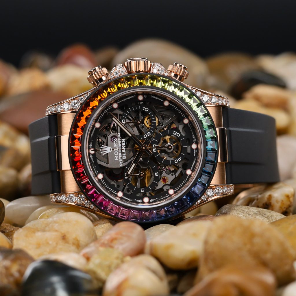 Blaken Daytona Rainbow Skeleton Rose Gold
