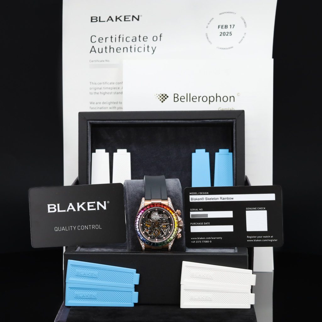 Blaken Daytona Rainbow Skeleton Rose Gold