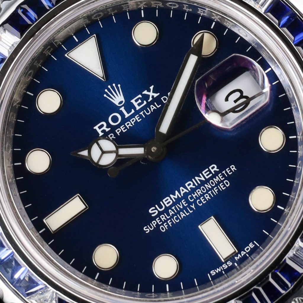 Rolex Submariner Sub Date AM Blue Dial AM Diamond Bezel
