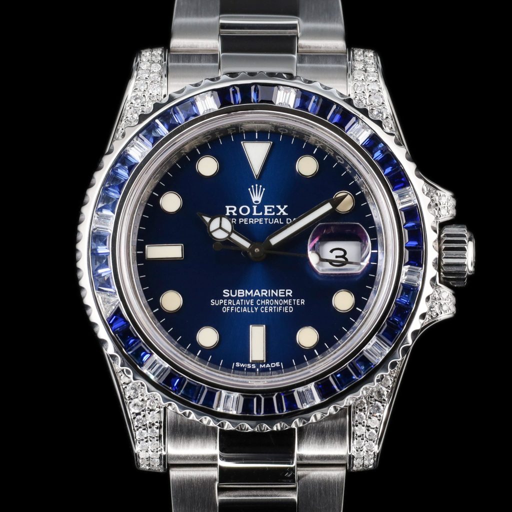 Rolex Submariner Sub Date AM Blue Dial AM Diamond Bezel