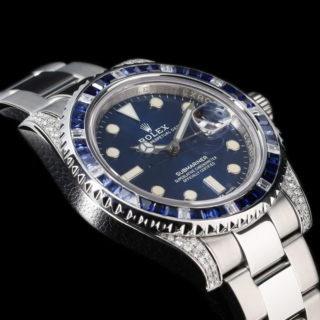 Rolex Submariner Sub Date AM Blue Dial AM Diamond Bezel