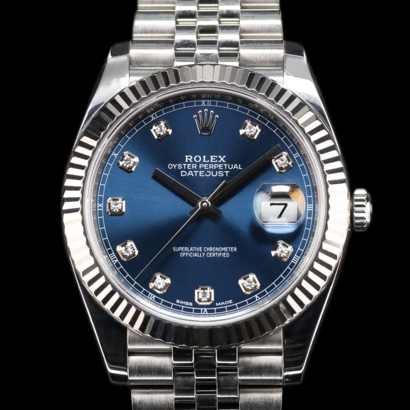 Rolex Datejust 41 Stainless Steel Fluted / Jubilee / Blue – Diamond