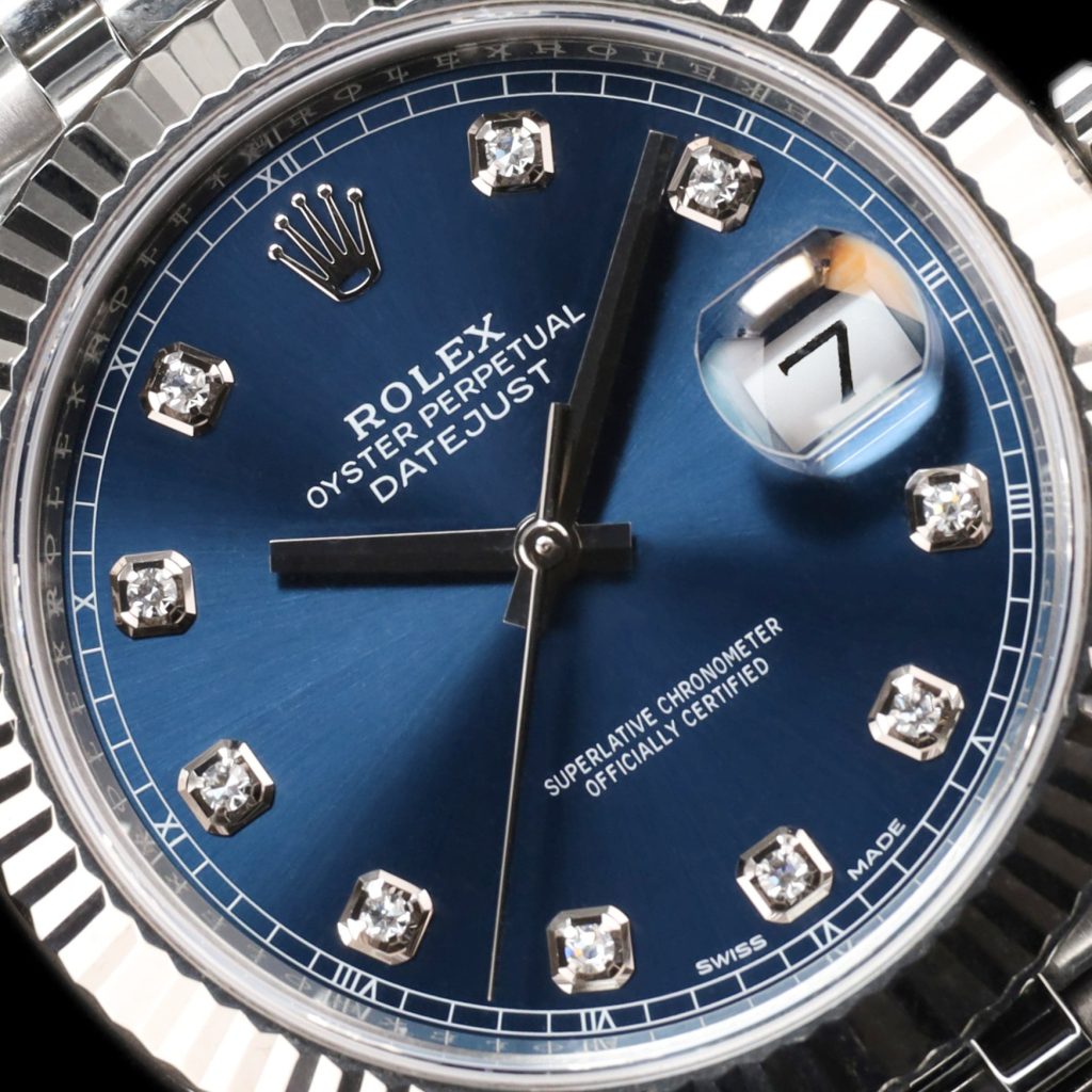 Rolex Datejust 41 Stainless Steel Fluted / Jubilee / Blue – Diamond