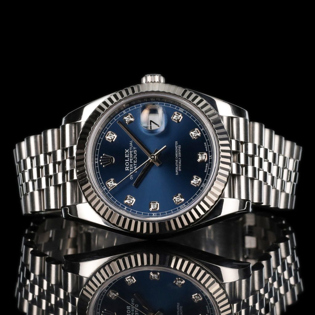 Rolex Datejust 41 Stainless Steel Fluted / Jubilee / Blue – Diamond