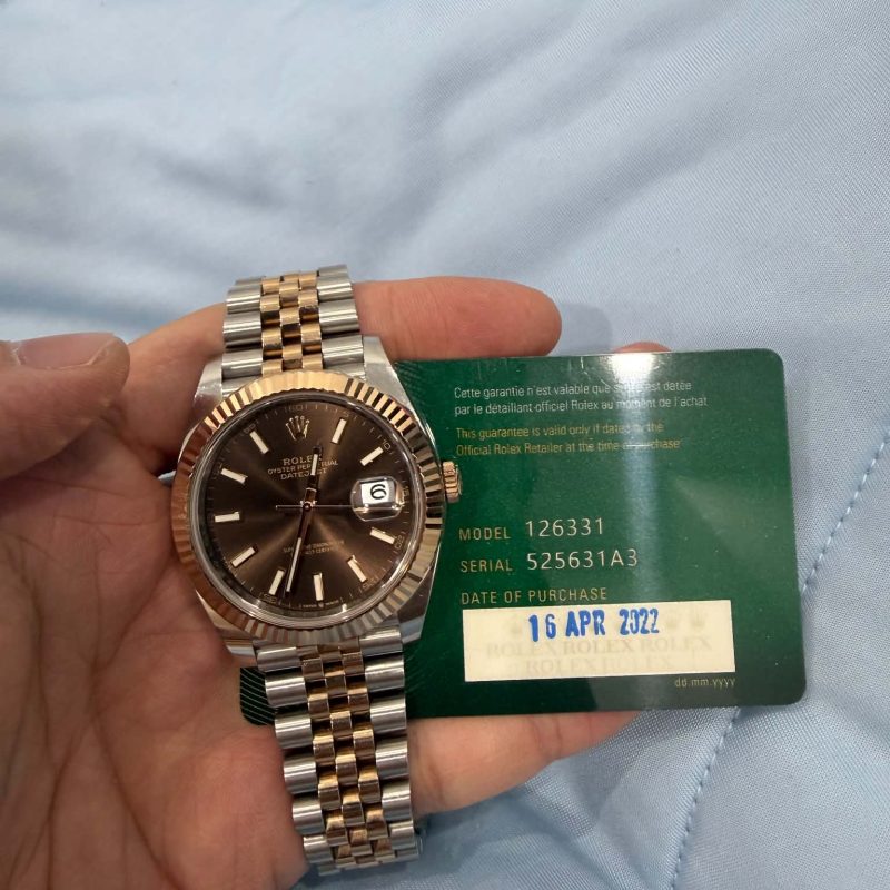 Rolex Datejust 41 Rolesor Everose Fluted / Jubilee / Chocolate