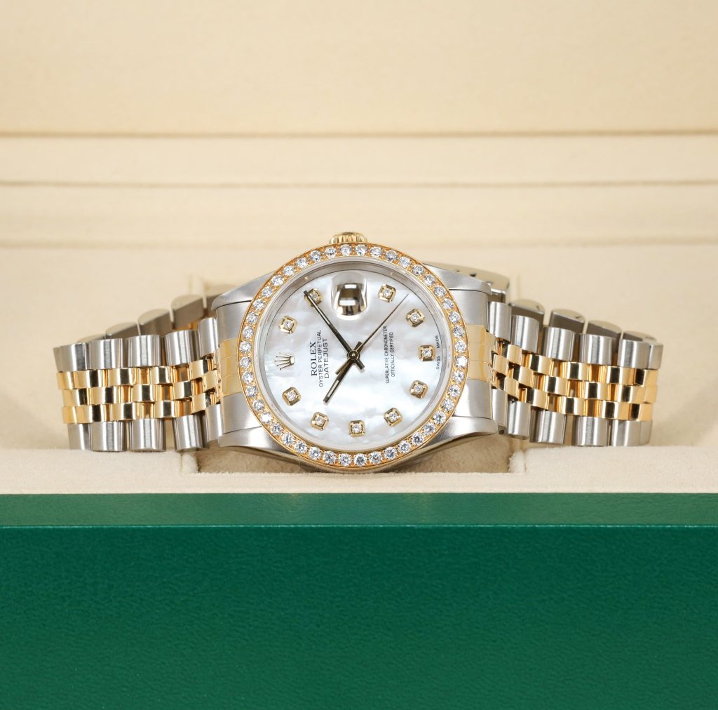 Rolex Datejust 36 AM Mother of Pearl and AM Diamond Bezel