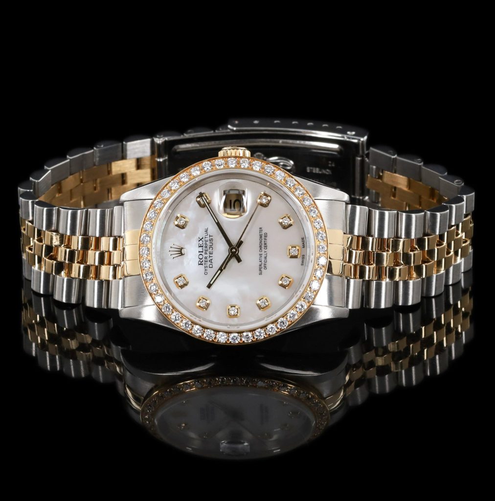 Rolex Datejust 36 AM Mother of Pearl and AM Diamond Bezel