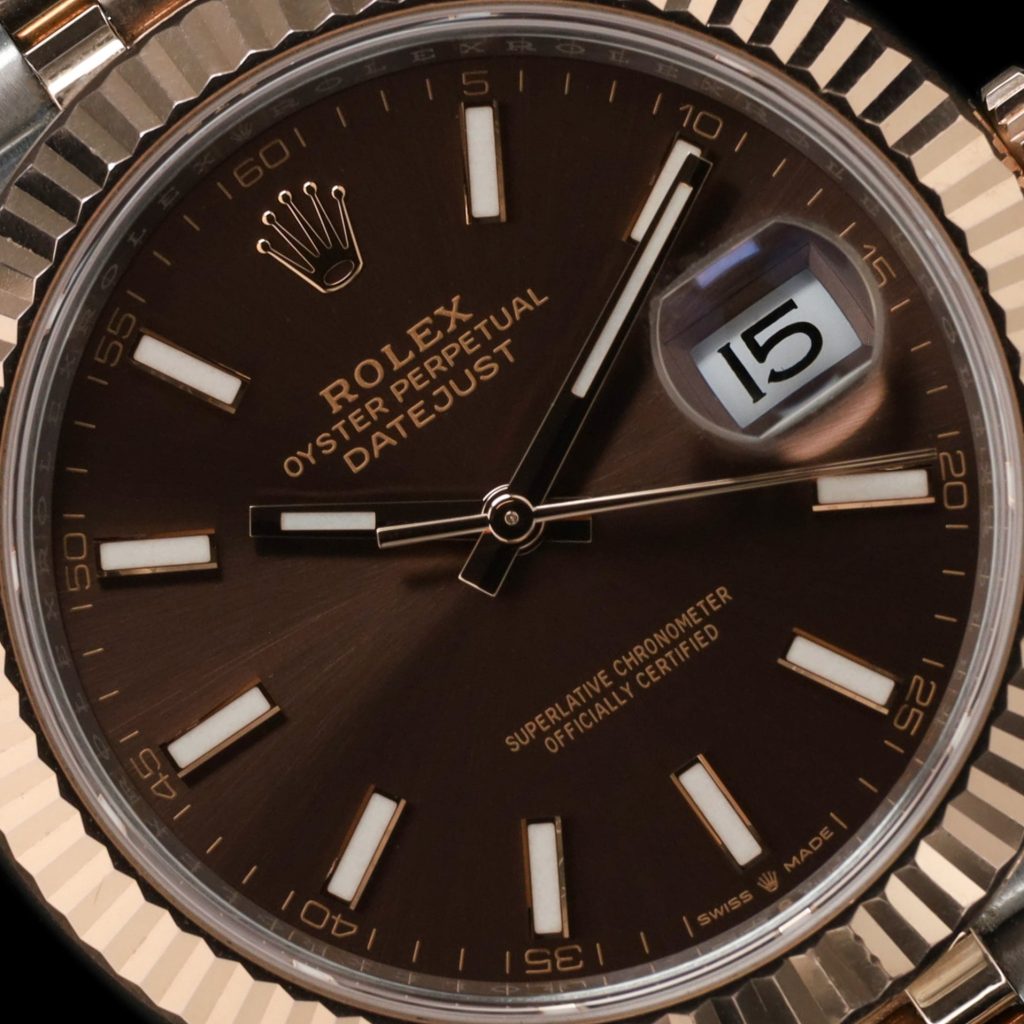 Rolex Datejust 41 Rolesor Everose Fluted / Jubilee / Chocolate