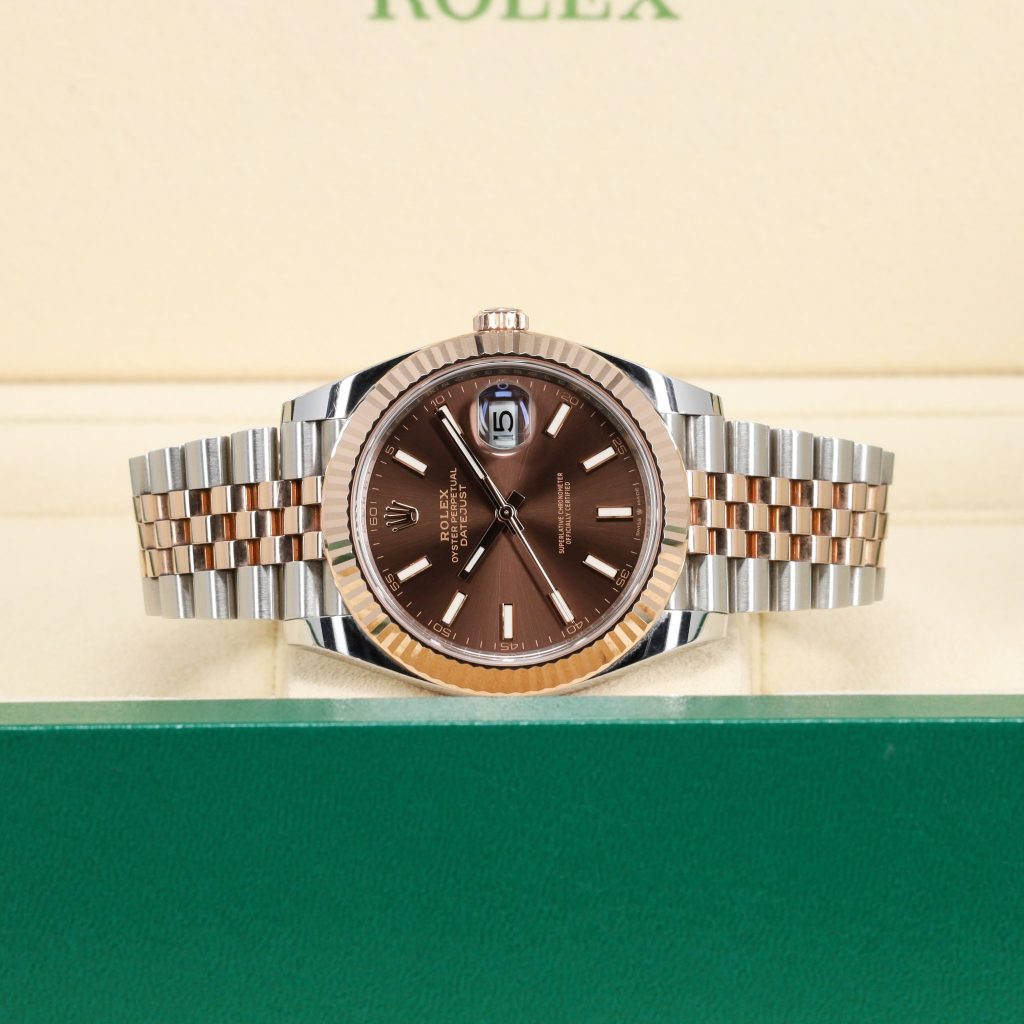 Rolex Datejust 41 Rolesor Everose Fluted / Jubilee / Chocolate