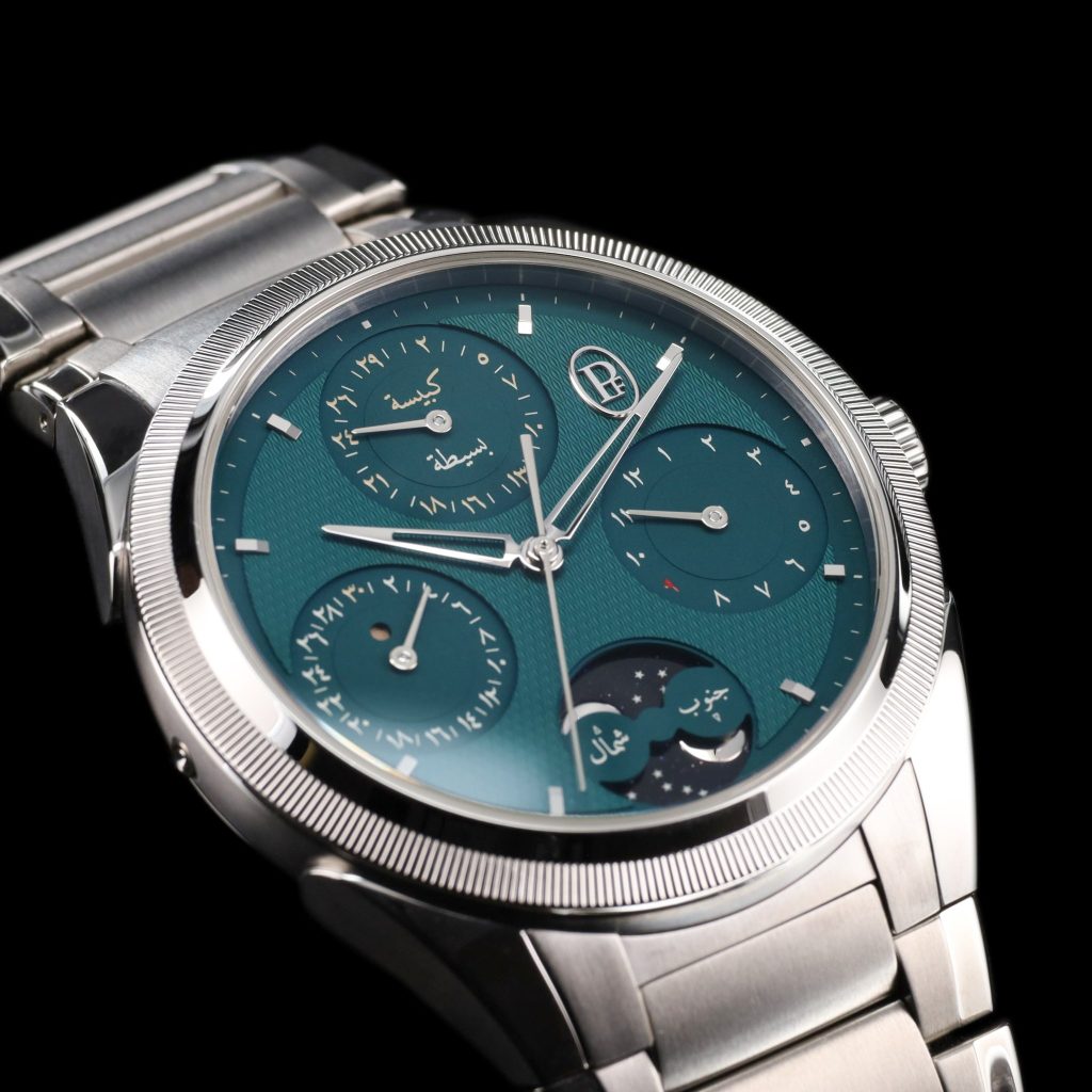 Professional watch dealer evaluating a luxury timepiece