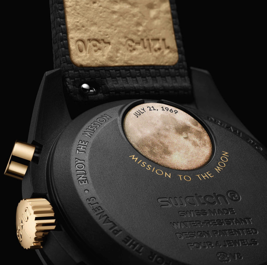 Swatch Mission to the Moon 1969 caseback with individual numbering