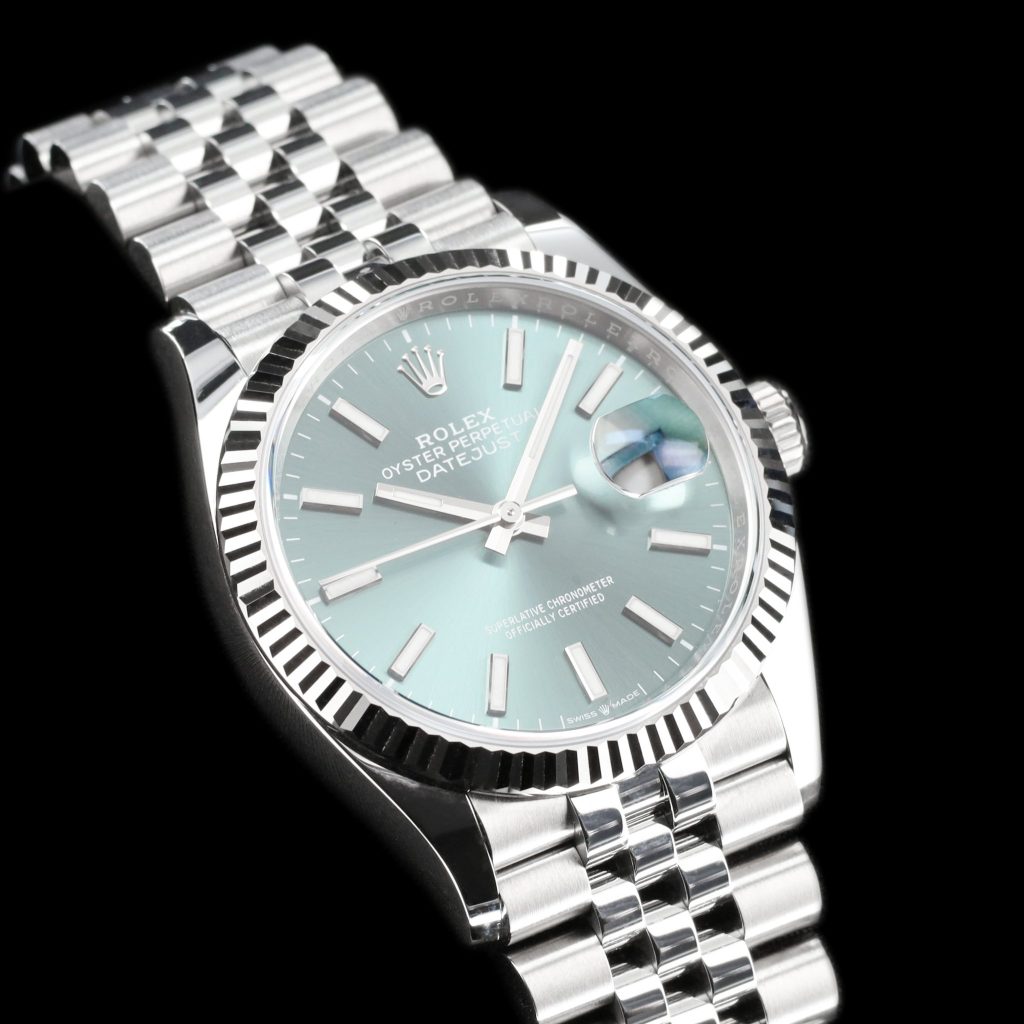 Rolex Datejust 36 Stainless Steel / Fluted / Green / Jubilee