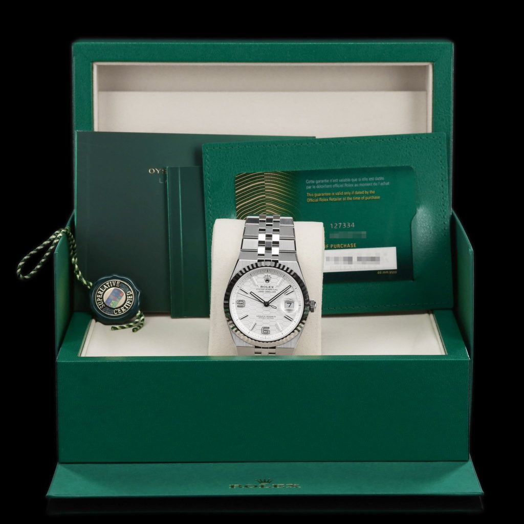 Rolex Land-Dweller Land-Dweller 36 Oystersteel – White Gold / White / Flat Jubilee
