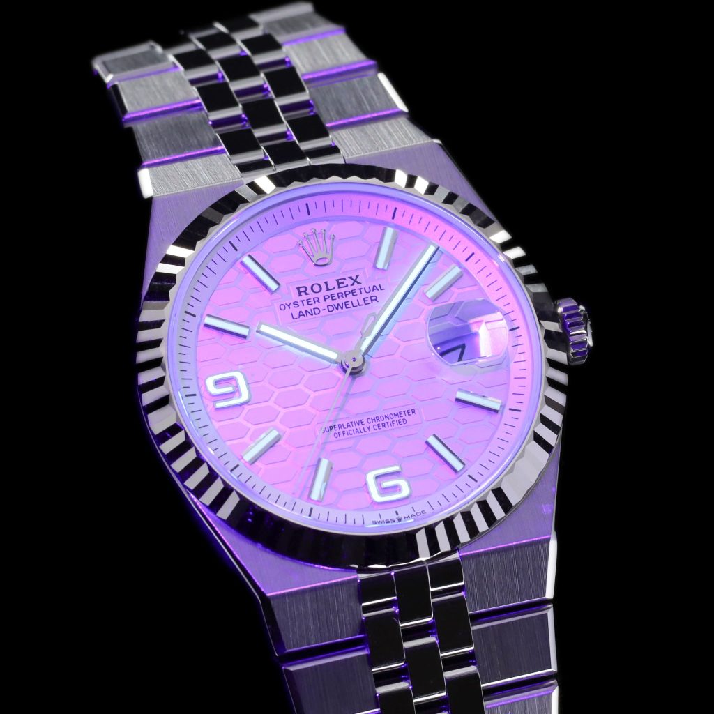 Rolex Land-Dweller Land-Dweller 36 Oystersteel – White Gold / White / Flat Jubilee
