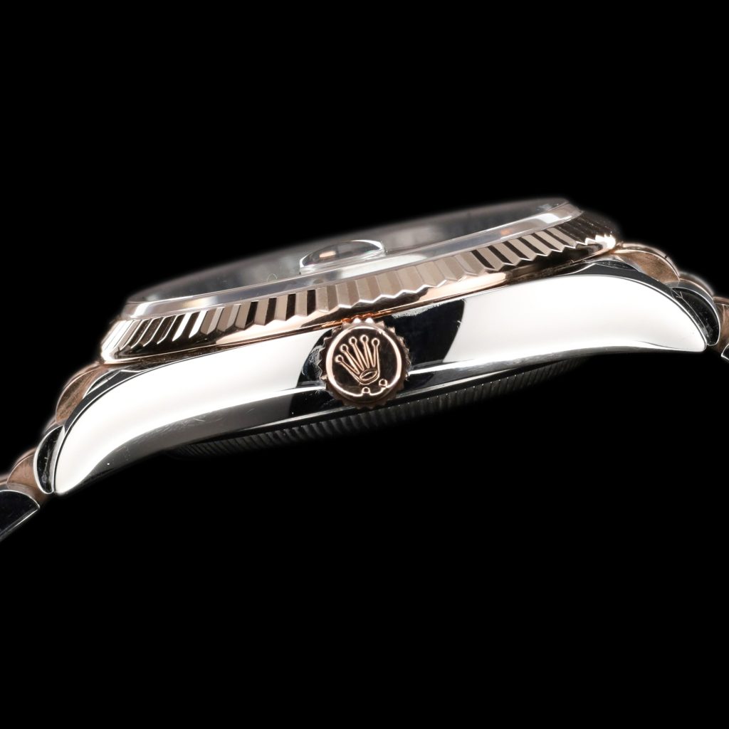 Rolex Datejust 36 Stainless Steel – Everose – Fluted / Slate Roman Diamond / Jubilee