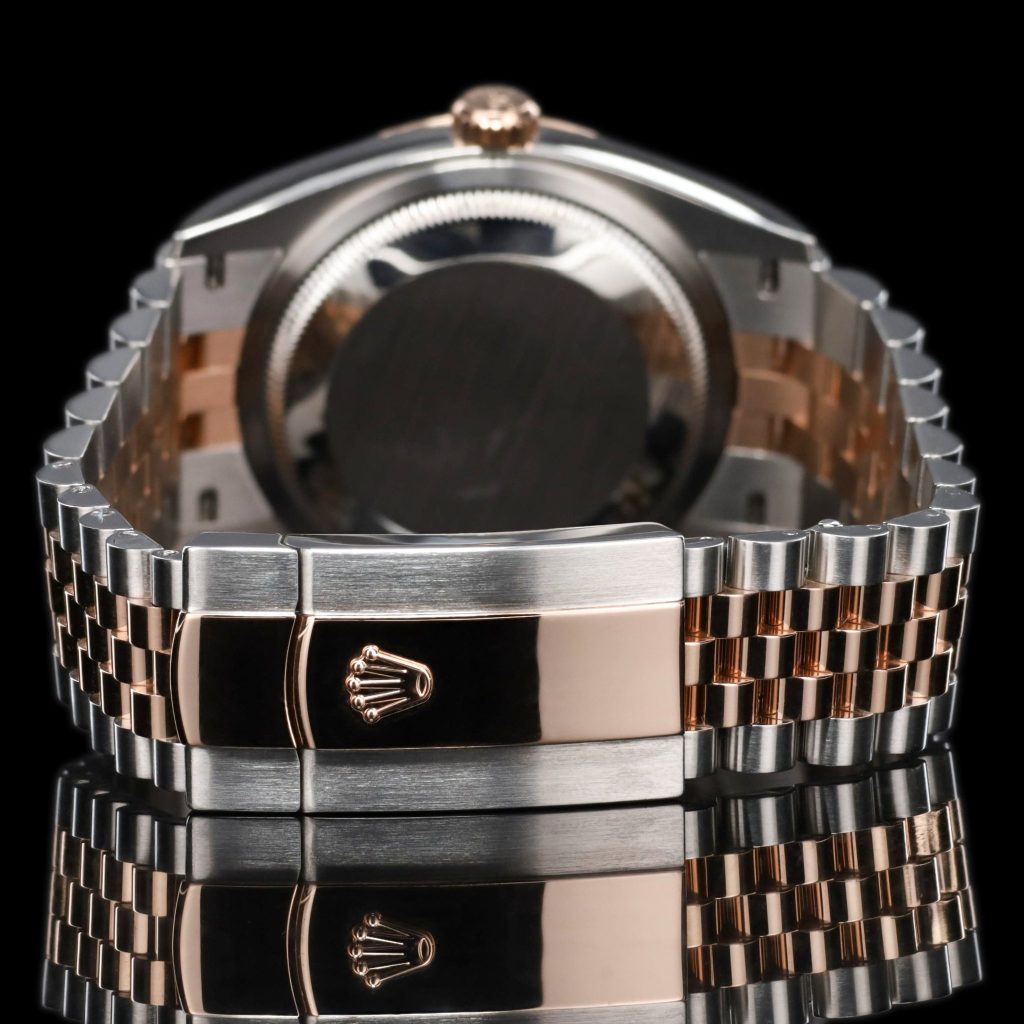 Rolex Datejust 36 Stainless Steel – Everose – Fluted / Slate Roman Diamond / Jubilee