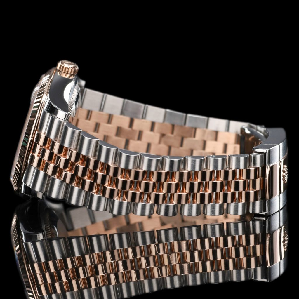 Rolex Datejust 36 Stainless Steel – Everose – Fluted / Slate Roman Diamond / Jubilee