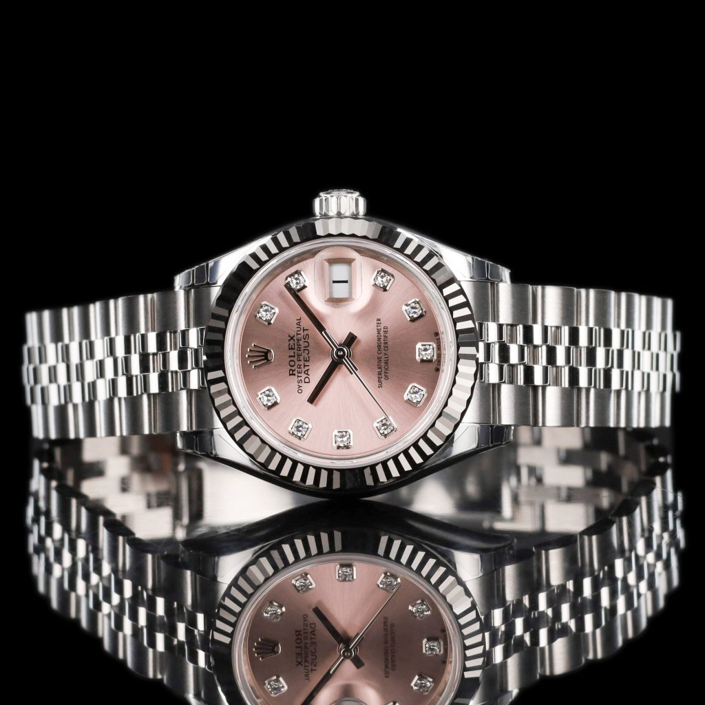 Rolex Lady-Datejust Lady-Datejust 28 Stainless Steel Fluted / Pink – Diamond / Jubilee