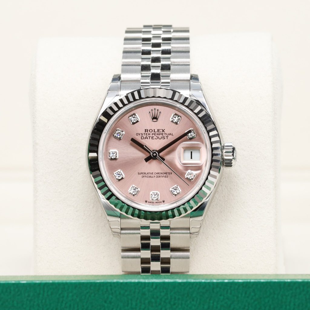 Rolex Lady-Datejust Lady-Datejust 28 Stainless Steel Fluted / Pink – Diamond / Jubilee